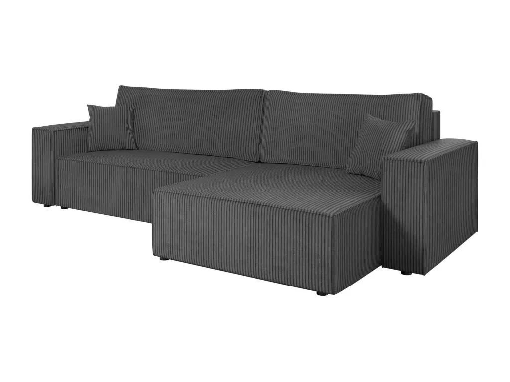 Sofá rinconero Casahandy 107 gris con cama abatible y caja de almacenaje 272x145x82cm