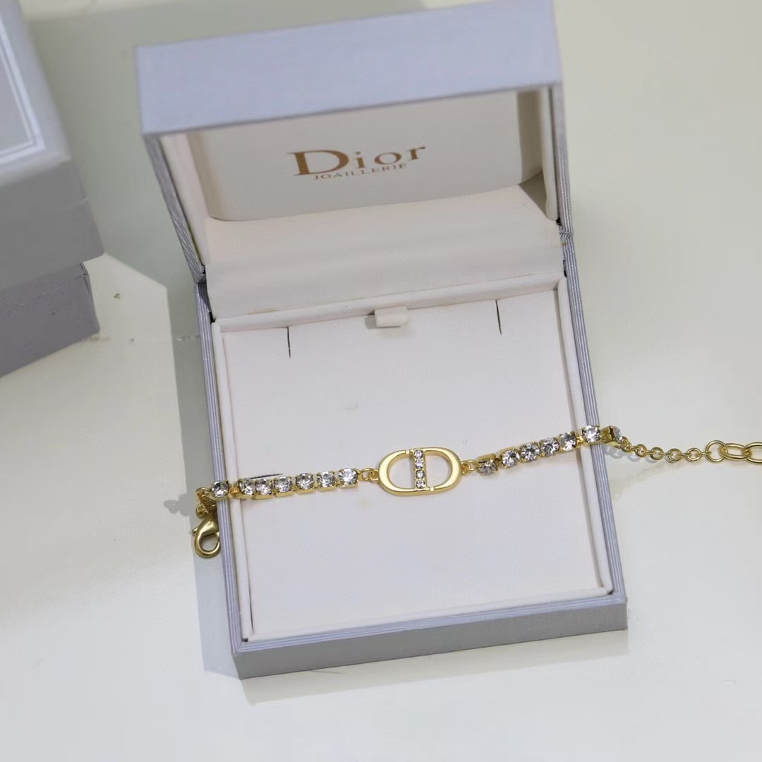 Dior Rhinestone CD Bracelet - Original Replica Club