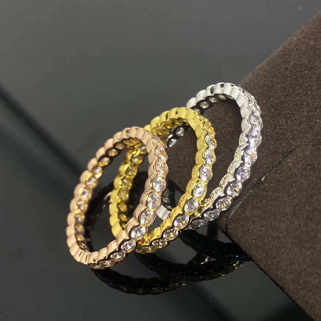 Cartier Diamond Paved Ring - Narrow - Original Replica Club