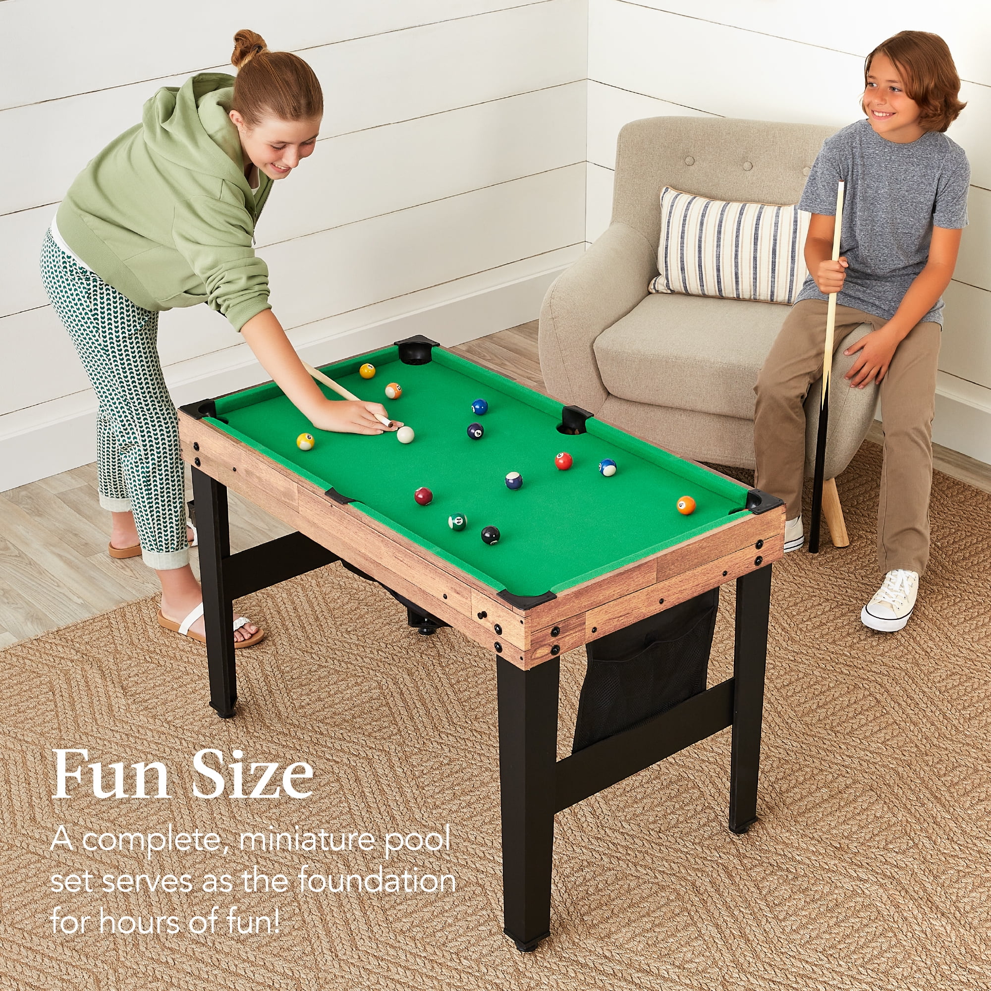 Best Choice Products 13-in-1 Combo Game Table Set w/ Ping Pong, Foosball, Basketball, Hockey, Archery - Natural - Image 10