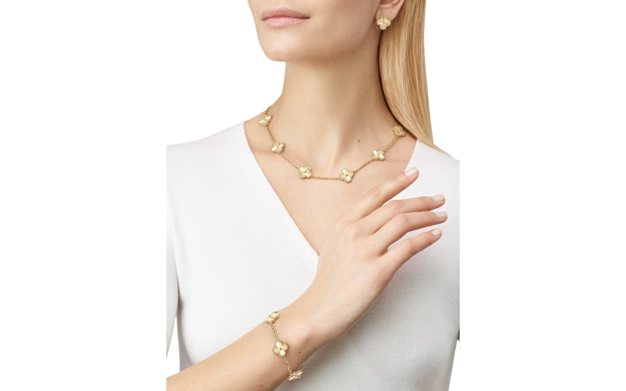 Replicate Vintage Alhambra necklace, 10 motifs(1:1 replica) - Original Replica Club