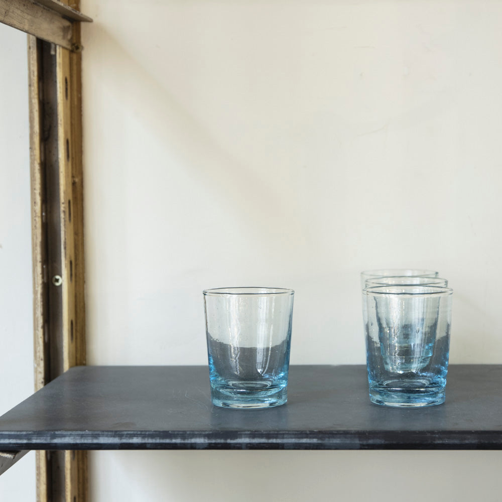 Verre à eau en verre soufflé - Transparent