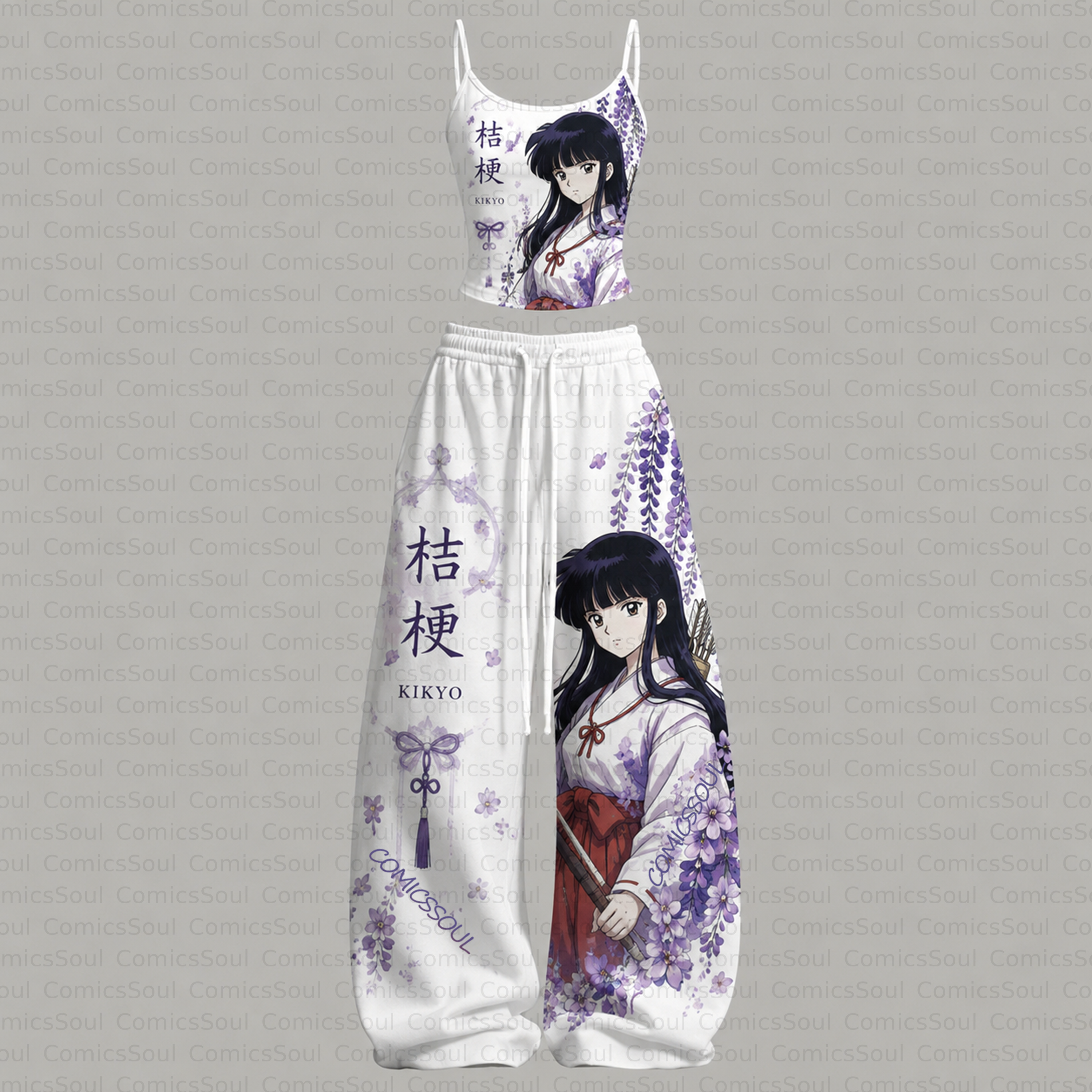 Inuyasha Top & Elasticated Trousers Two-Piece Set