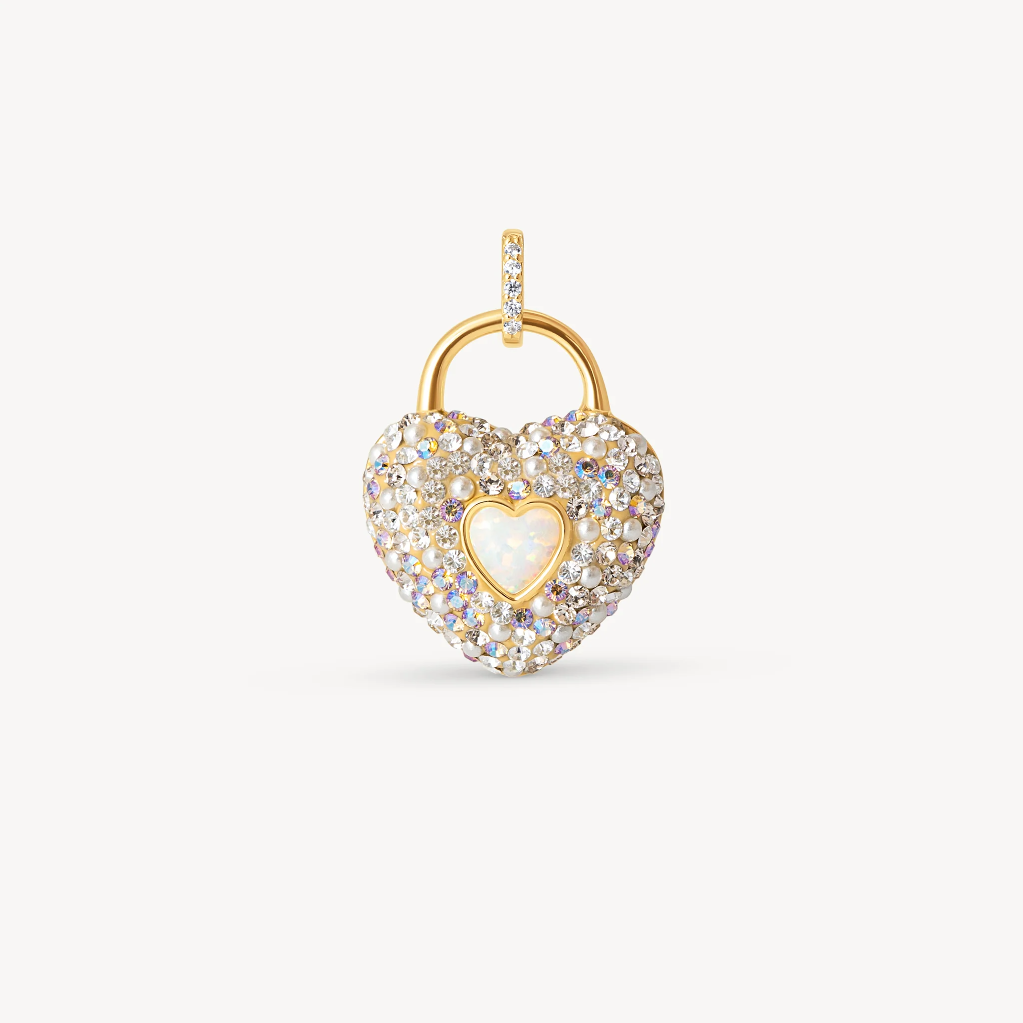 Sea Salt Sparkle Heart Charm