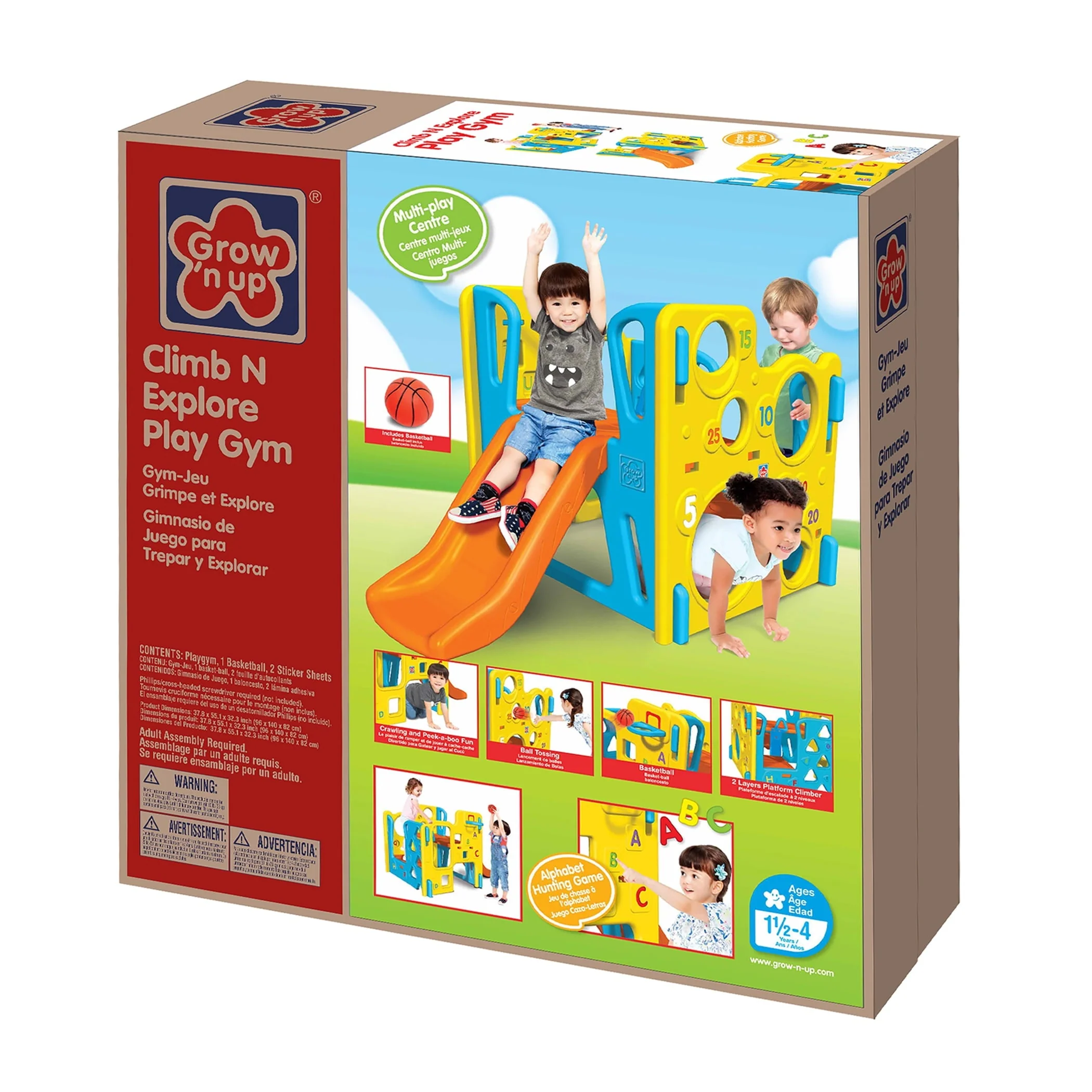 Grow'n up Climb & Slide Play Gym Outdoor/Indoor Use Ages 1.5 Years to 4 Years - Image 4
