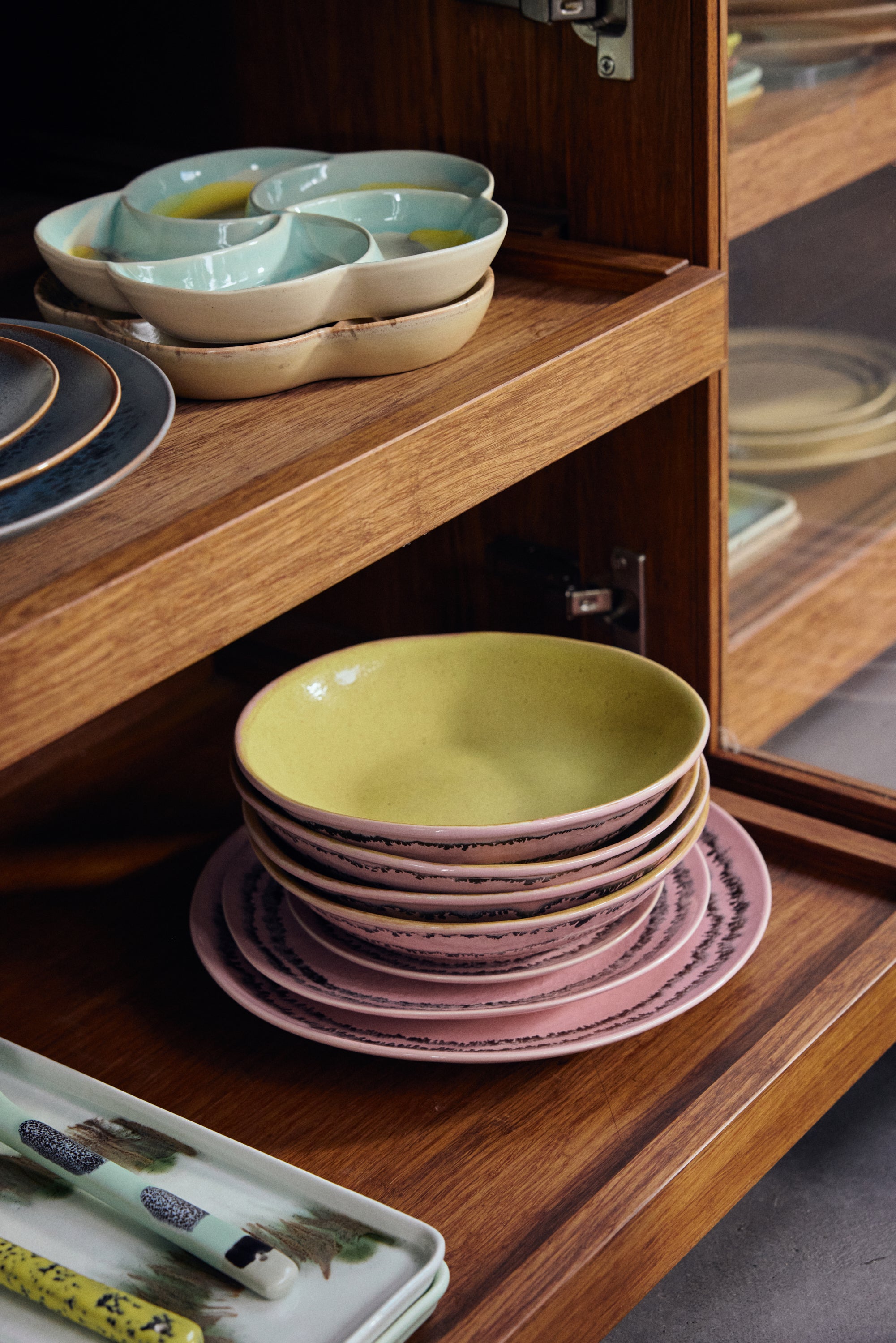 HKliving 70's Ceramics Dessertbord Ø 17,5 cm - Set van 2 - Bubble