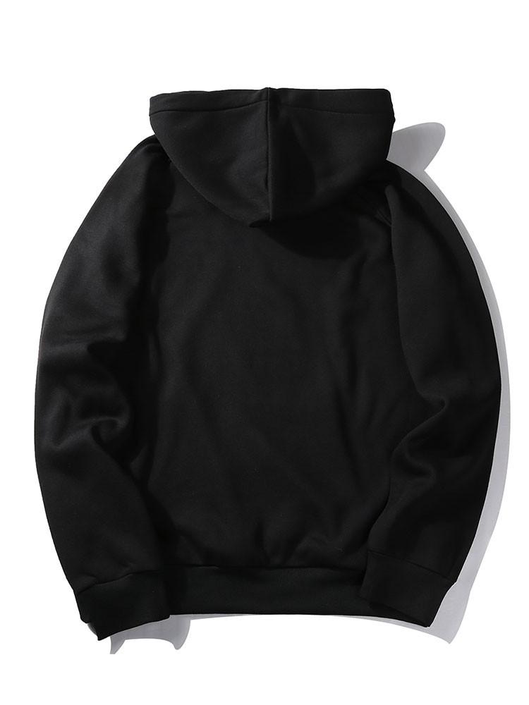 Brushstroke Smiley Print Hoodie