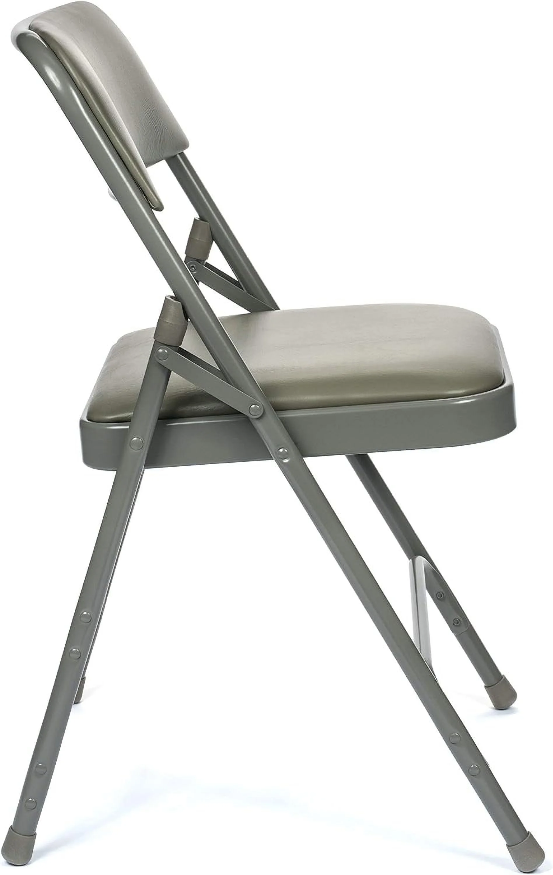 5pc. XL Series Folding Card Table and Triple Braced Vinyl Padded Chair Set, Commercial Quality, Grey - Image 8