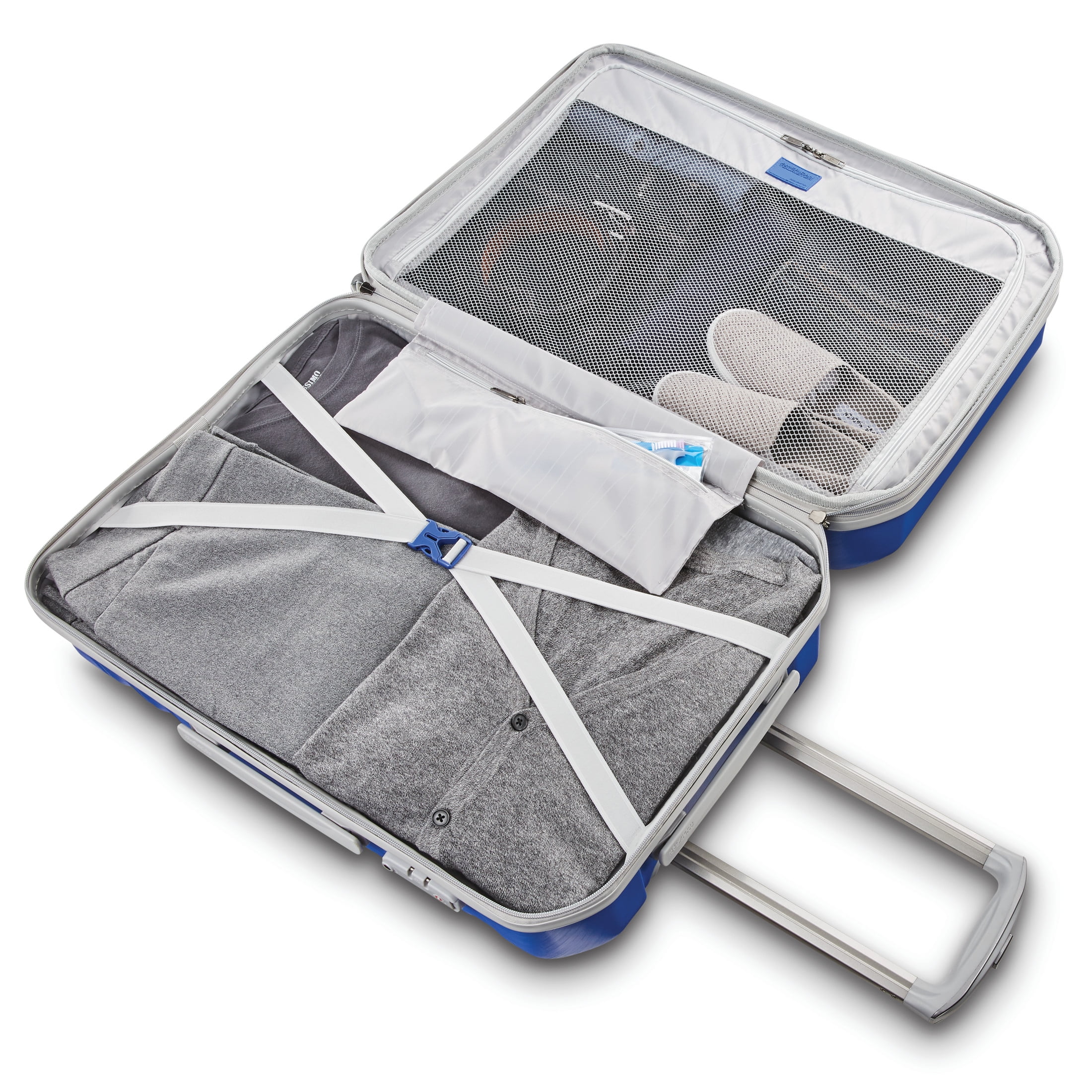 American Tourister Pirouette NXT Hardside Large Checked Luggage with Spinner Wheels - Ultramarine - Image 10