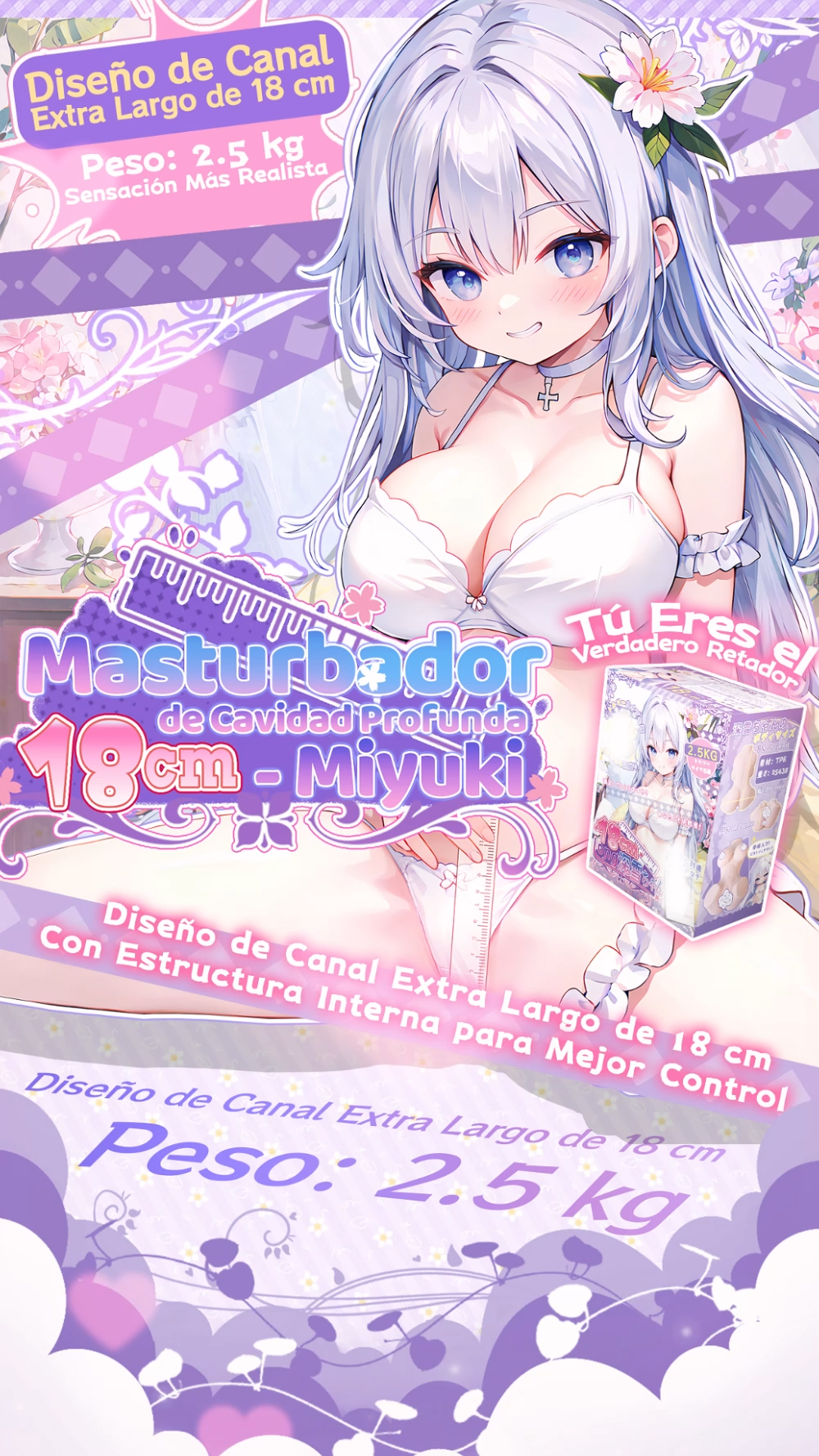 Dr.YUU Masturbador Masculino Waifu 18cm con Canal Profundo - Novedad,Recomendado,Succión,Waifu / Anime,Torso Sexual,Realista,Súper Estrecho
