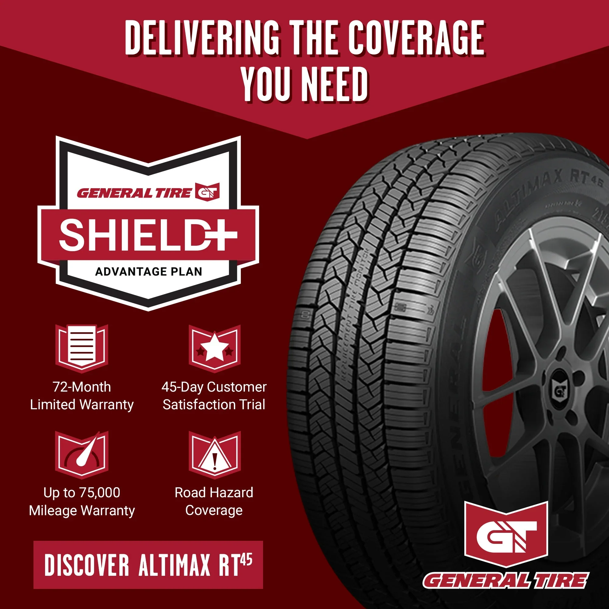 General AltiMAX RT45 All Season 235/40R19 96V XL Passenger Tire