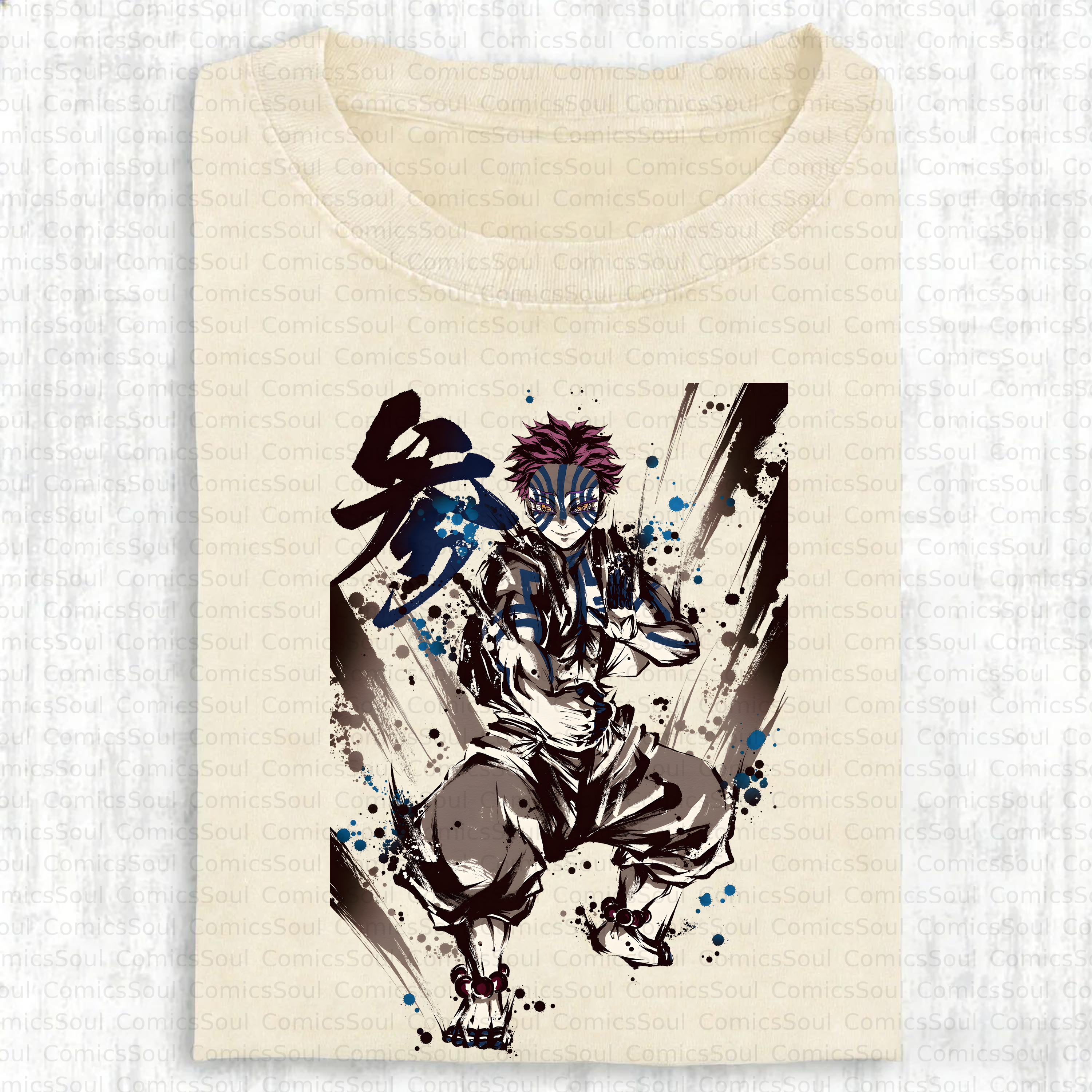 Unisex Anime Inspired Vintage Washed T-Shirt
