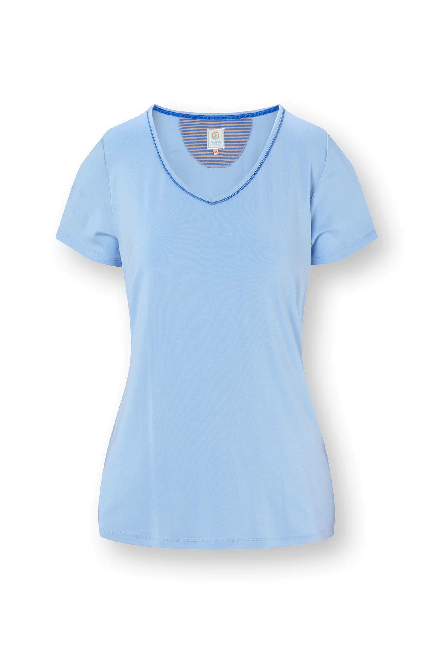 Toy Short Sleeve Top Solid Blue