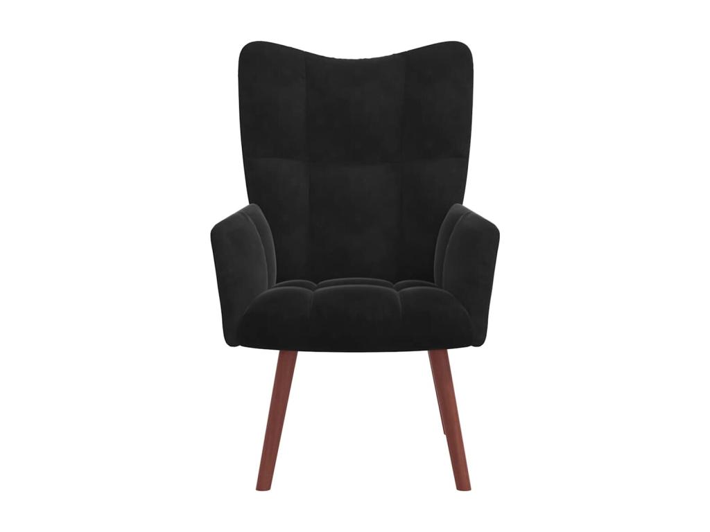 Sillón de relax de terciopelo negro