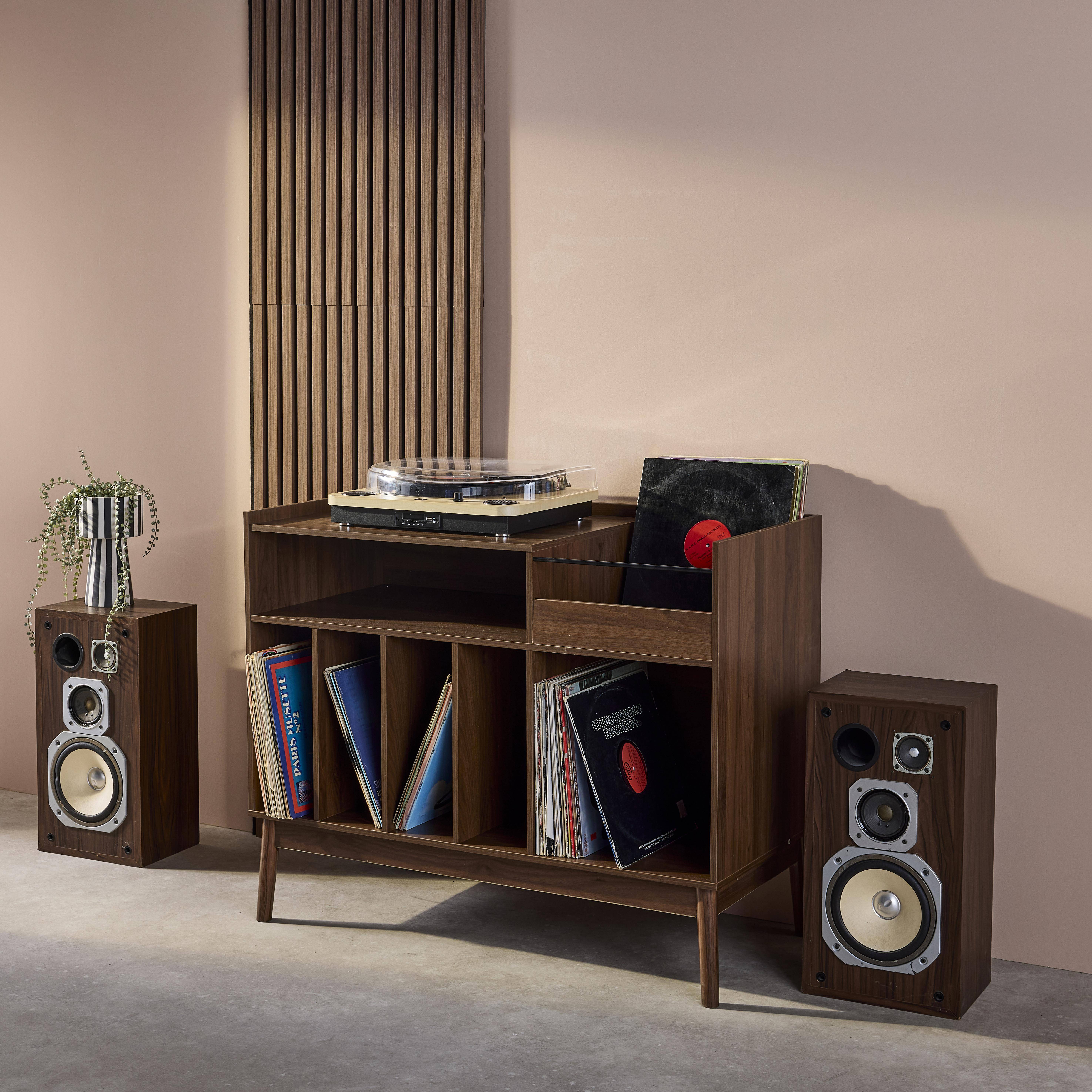 Nepal - Muebles de vinilo vintage con decoración de madera oscura, 100cm