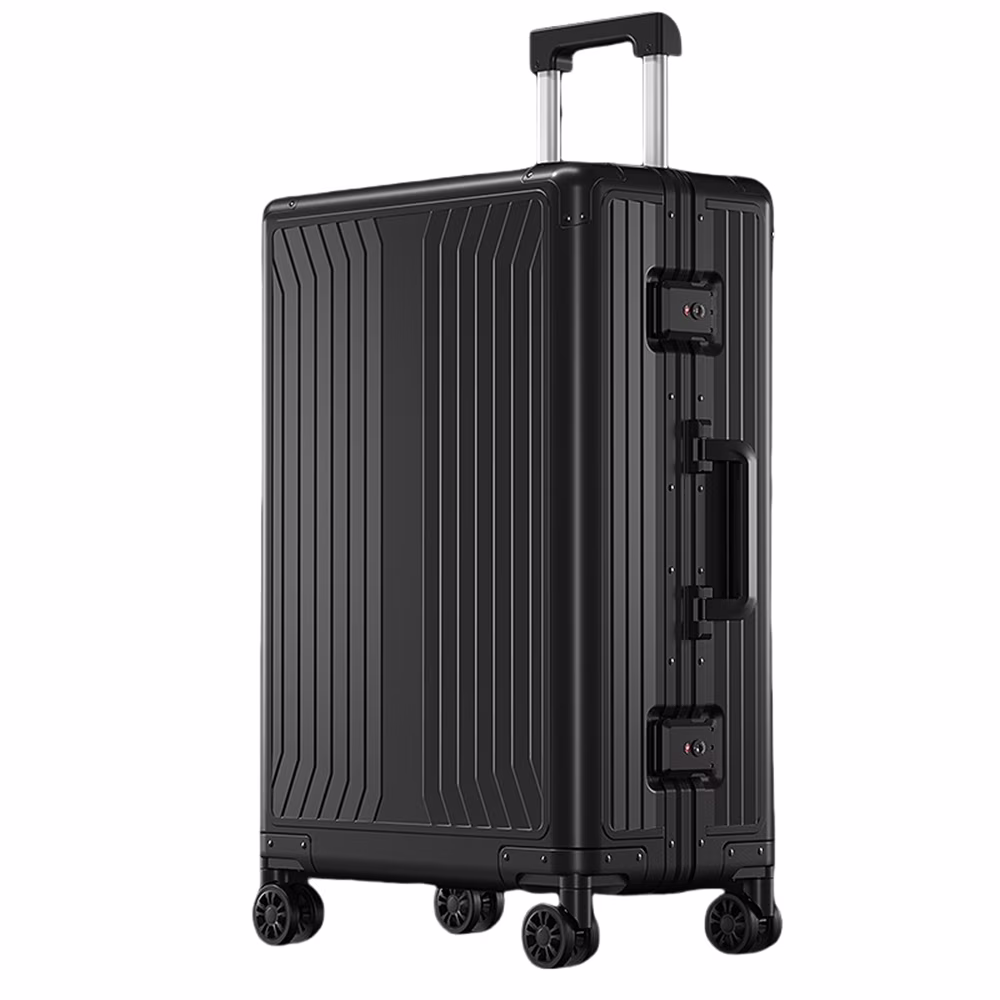 All Aluminum Magnesium Hardshell Carry on Luggage with Wheels, Modern Zipperless Hardshell Checked Luggage with TSA Lock, Airline Approved Metal Suitcase Travel Metal Rolling Luggage - Image 5