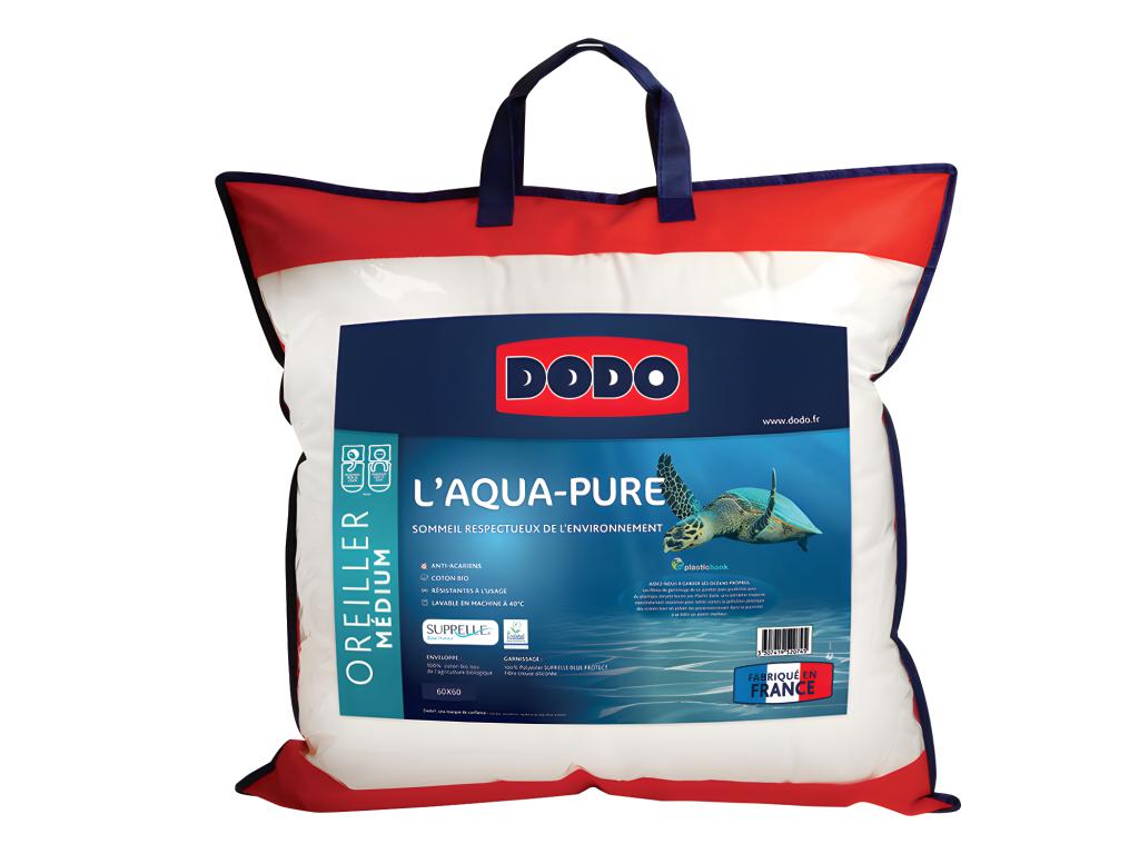 Almohada Decoromantico - 60 x 60 cm - Funda 100% algodón orgánico y relleno reciclado - AQUA-PURE