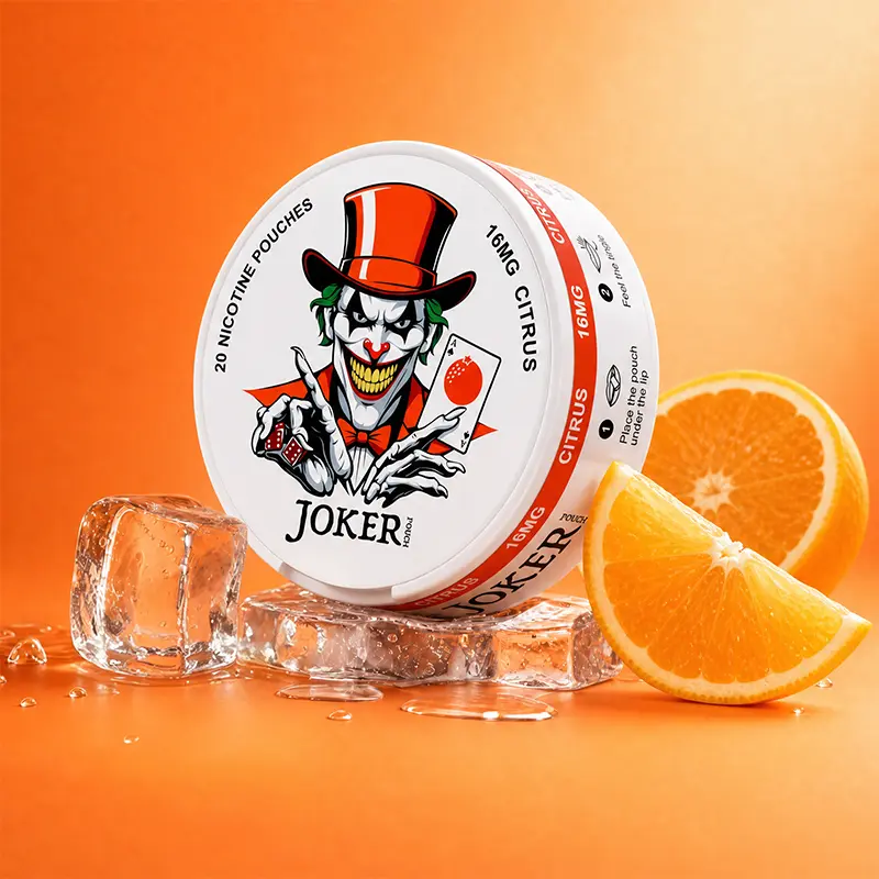 Joker Citrus 16mg nicotine pouches lifestyle