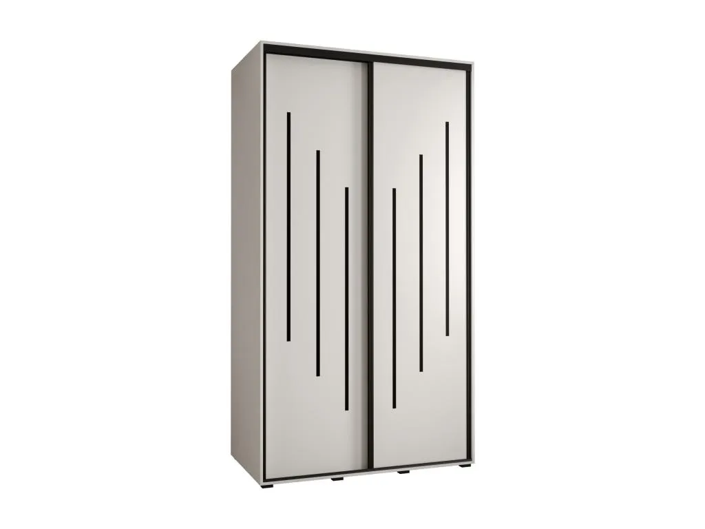 ARMARIO Lluesmahome 8 DE PUERTAS CORREDERAS 235.2/140/60 2 puertas (Blanco/Blanco/Negro) 33171XJFC