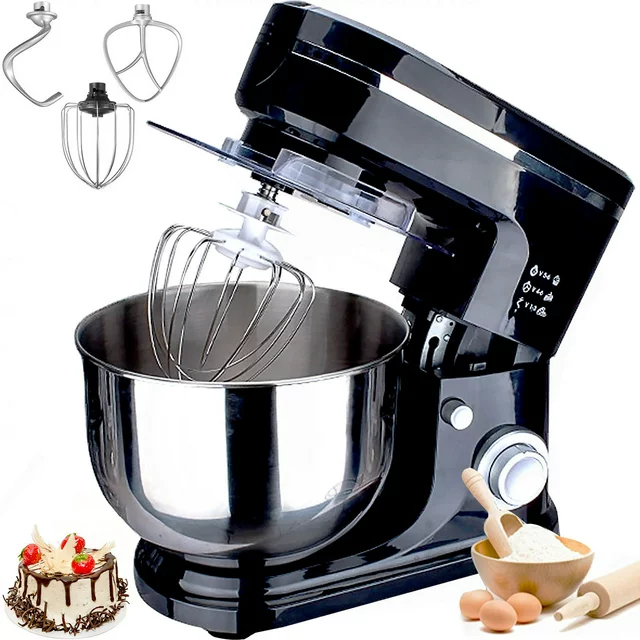 HKEEY Stand Mixer��5.5 Quart Stainless Steel Bowl, Food Mixer, Kitchen Electric Mixer with Dough Hook, Wire Whip & Beater