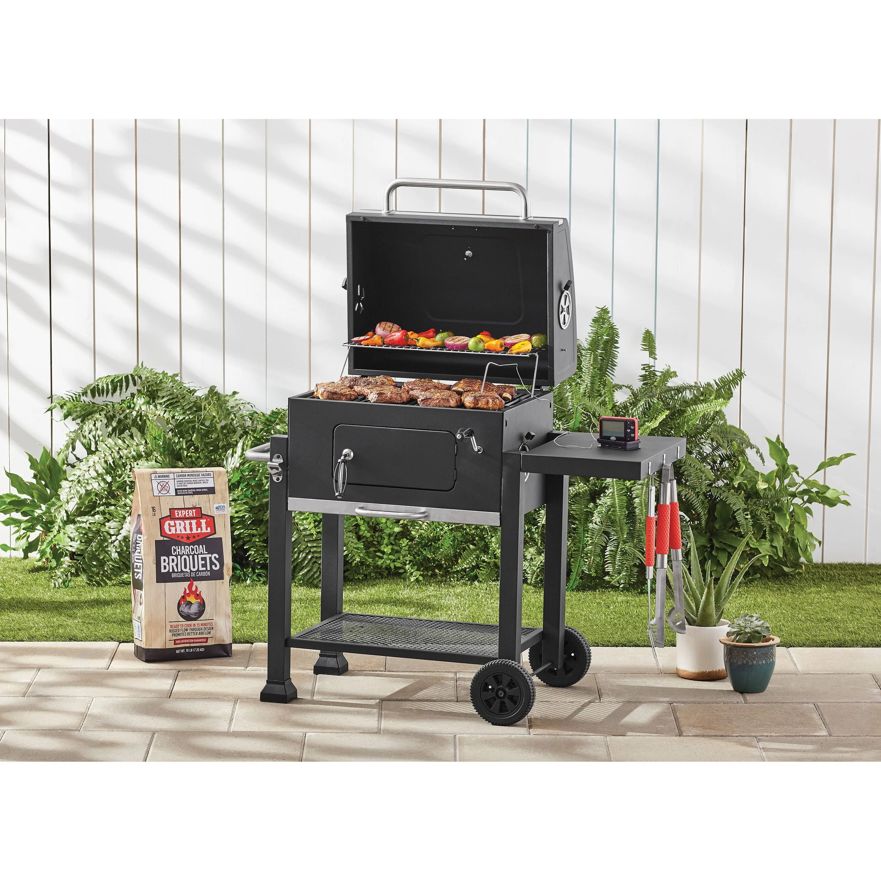 Expert Grill Heavy Duty 24-Inch Charcoal Grill, Black - Image 3