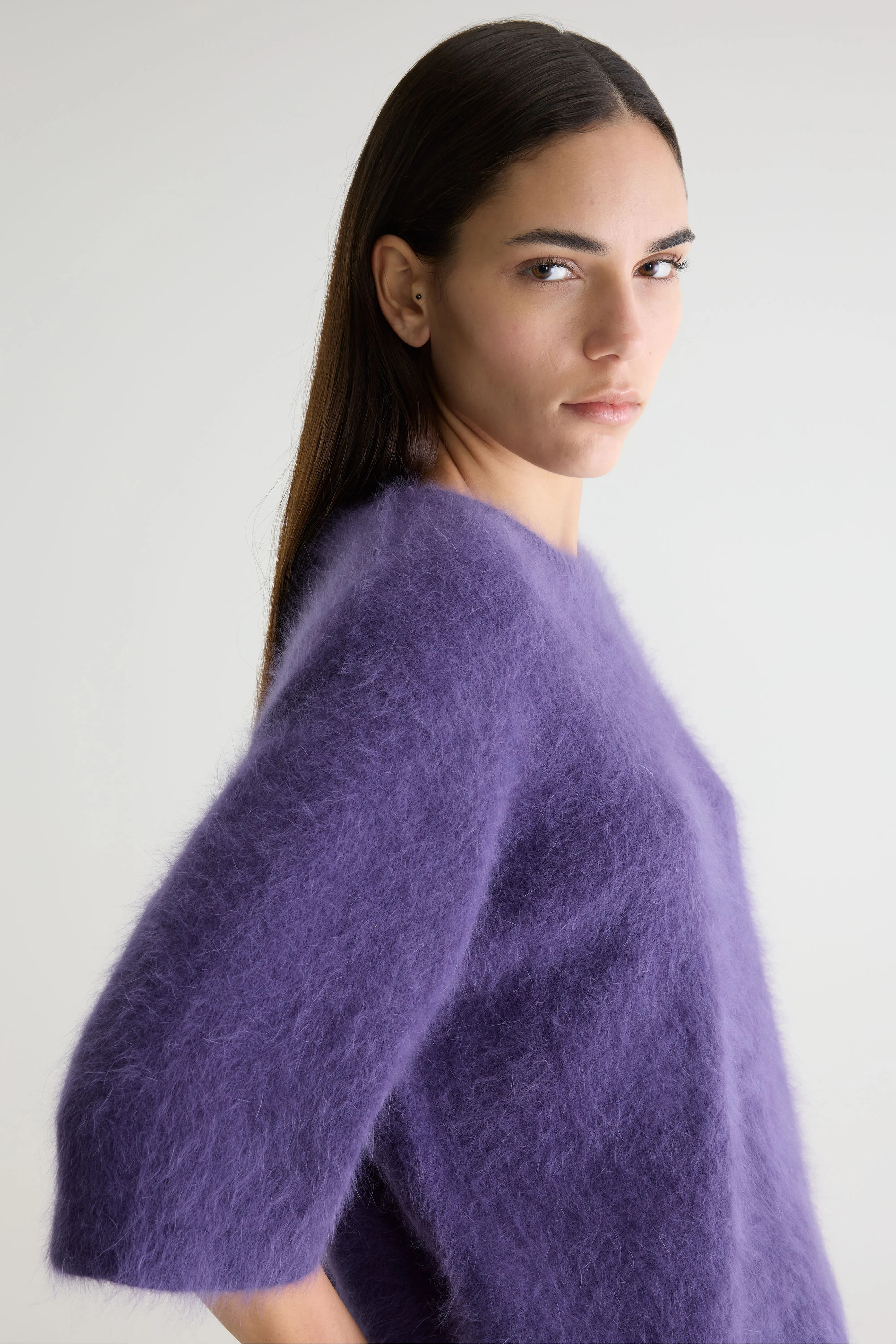 Bellerose Dime angora-blend sweater (261 / W / GRAPE)