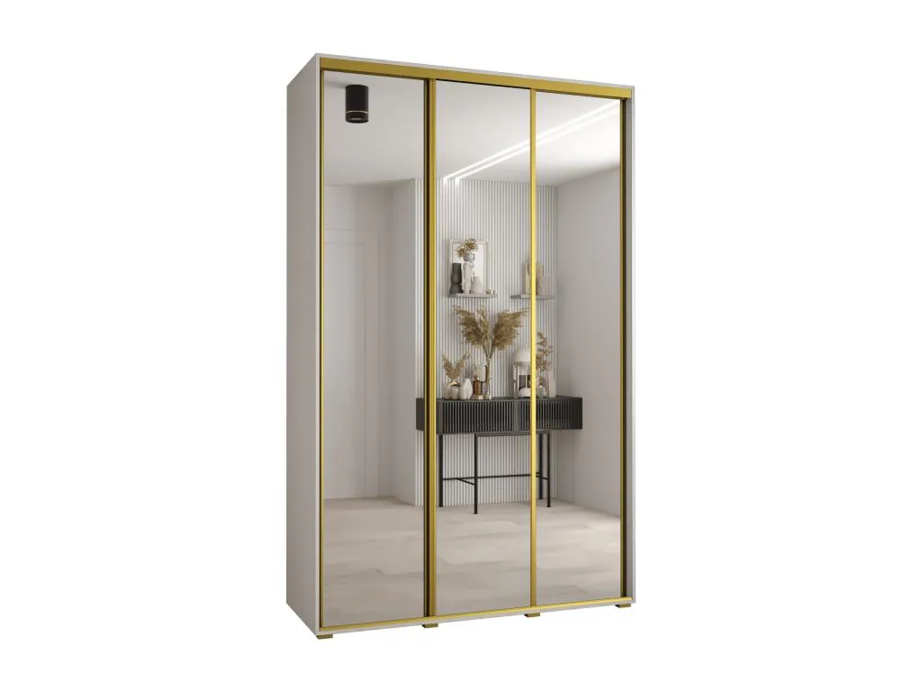 ARMARIO Decounico 2 DE PUERTAS CORREDERAS 235.2/180/60 3 puertas (Blanco/Blanco/Oro)