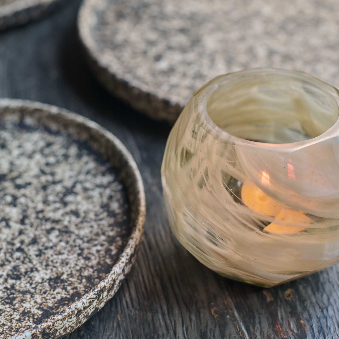Crystal Glass Candle Stand