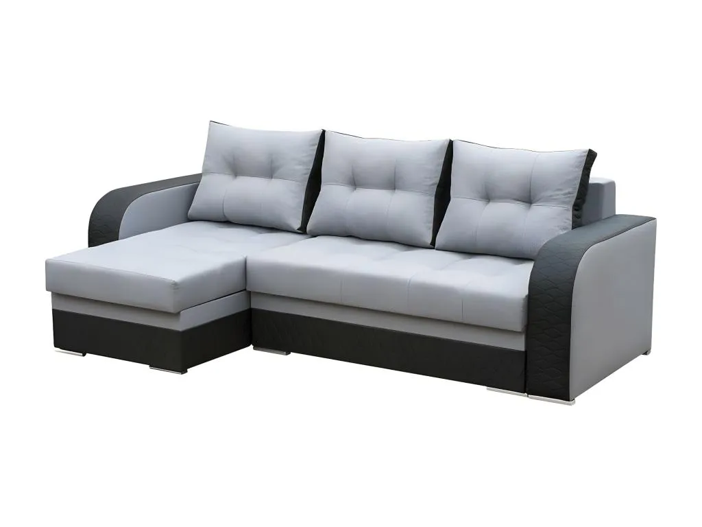 Sofá rinconero Alkihogares 101 Gris Función de descanso Caja de ropa de cama 238x140x88cm