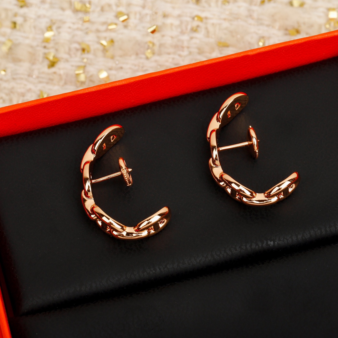 Hermes Pig Nose Half Hoop Earrings - Original Replica Club