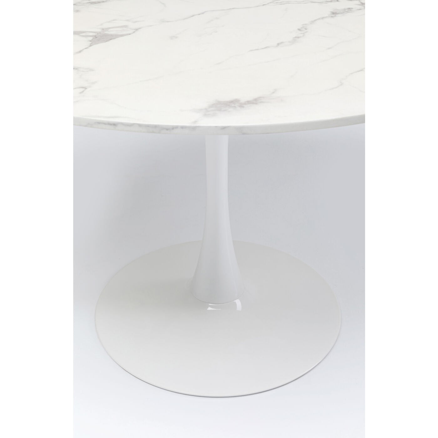 Eettafel Schickeria Ø80cm marmerprint wit Kare Design