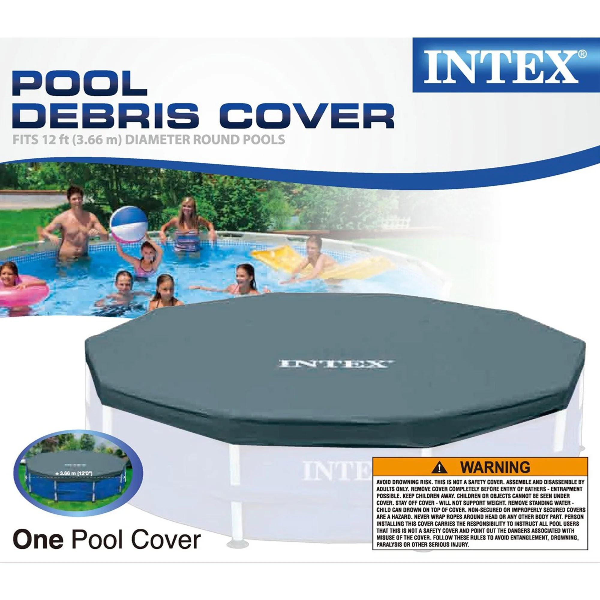 INTEX Round Metal Frame 8ft x 20in Above Ground Swimming Pool Set, Blue - Image 16