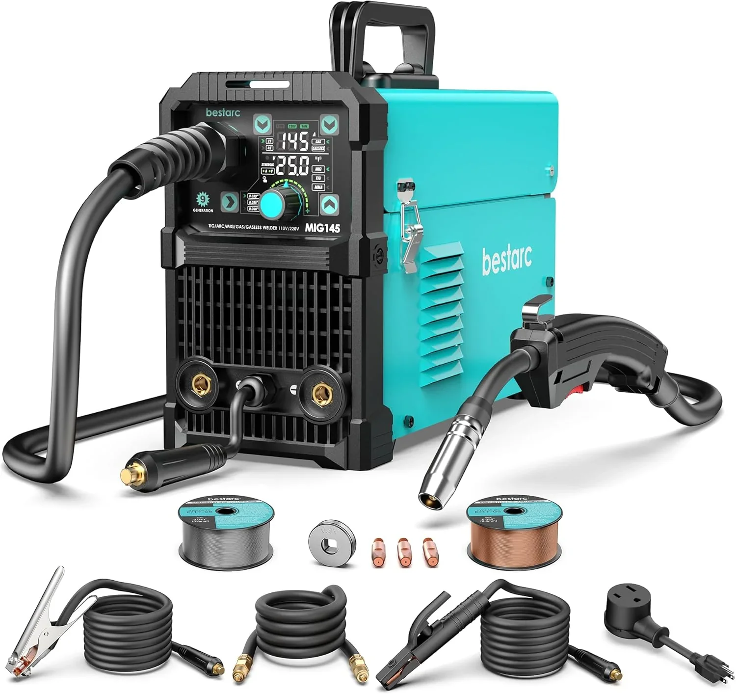 bestarc 145A 3-in-1 MIG Welder, 110V/220V - MIG145-9GEN-110/220V, MIG145-1122 - Image 4 bestarc 145A 3-in-1 MIG Welder, 110V/220V - MIG145-9GEN-110/220V, MIG145-1122 - Image 4