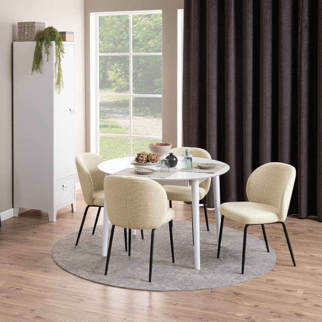 by fonQ Curve Eetkamerstoel - Crème