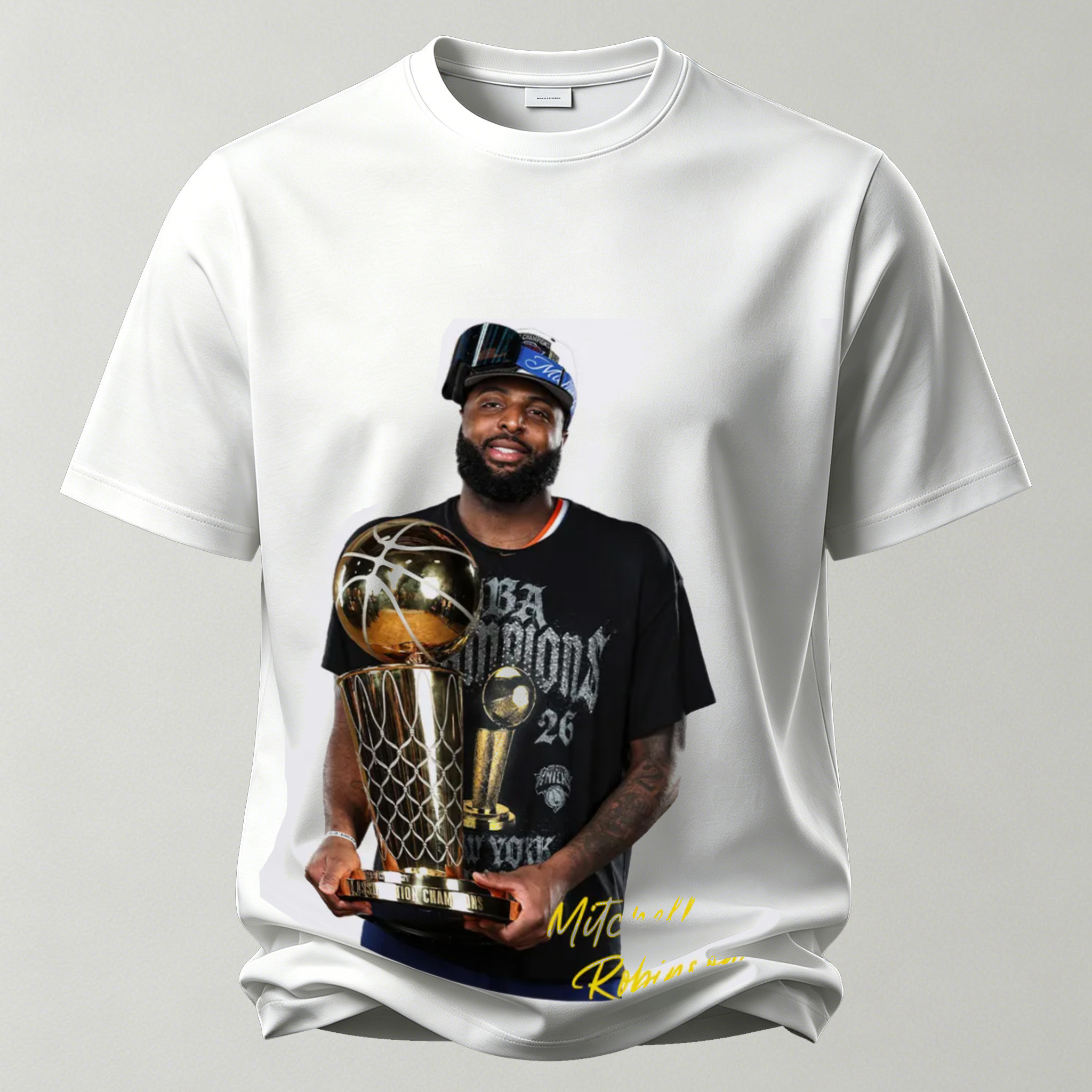 Mitchell Robinson New York Knicks Printed Unisex Oversized T-shirt