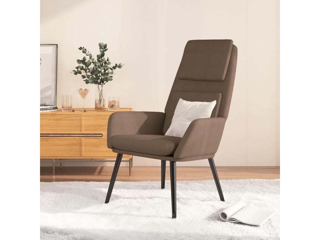 Sillón de Luzssnh de tela gris taupe