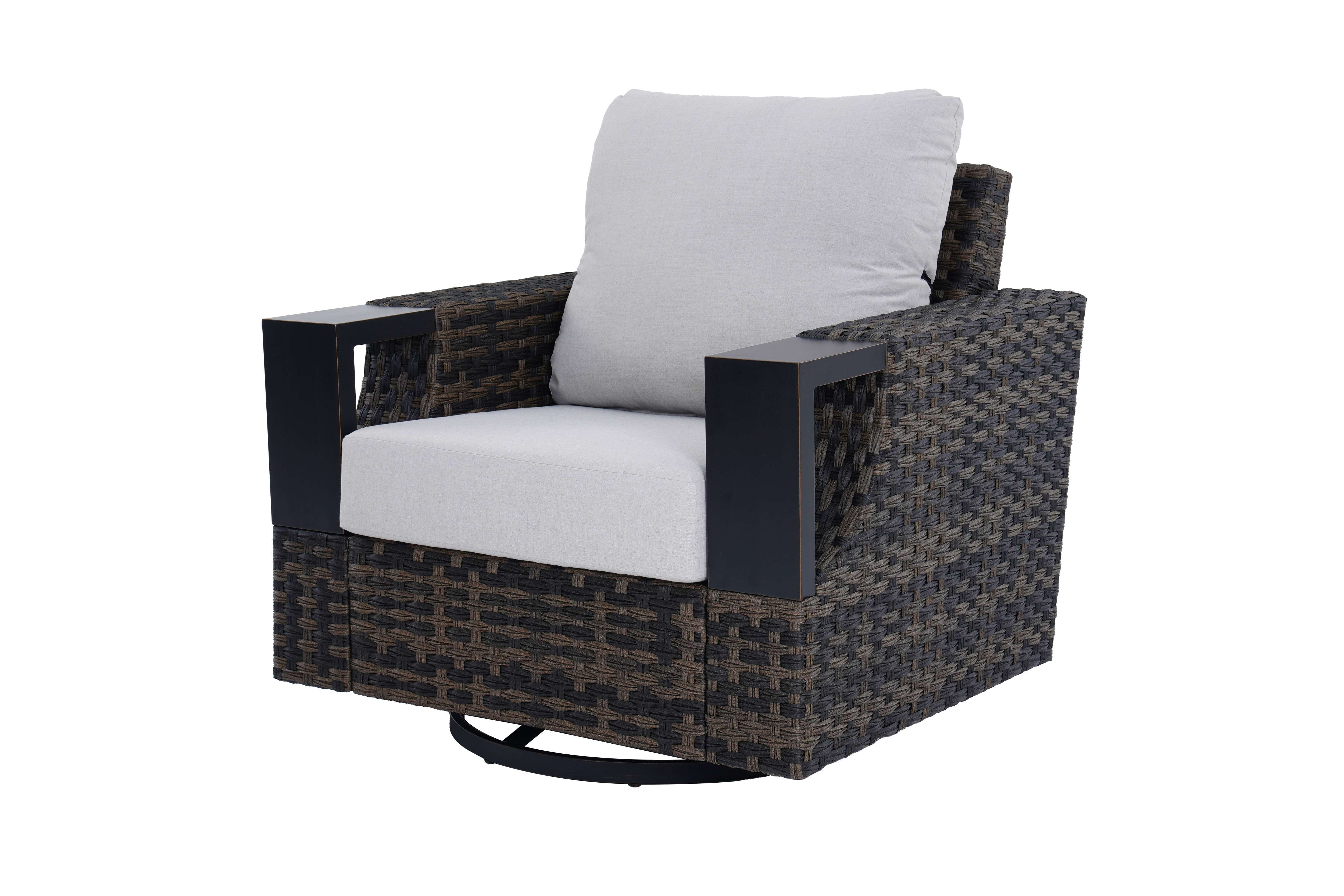 Better Homes & Gardens Rockport Club Swivel Chairs, Brown, 2 Pack - Image 3