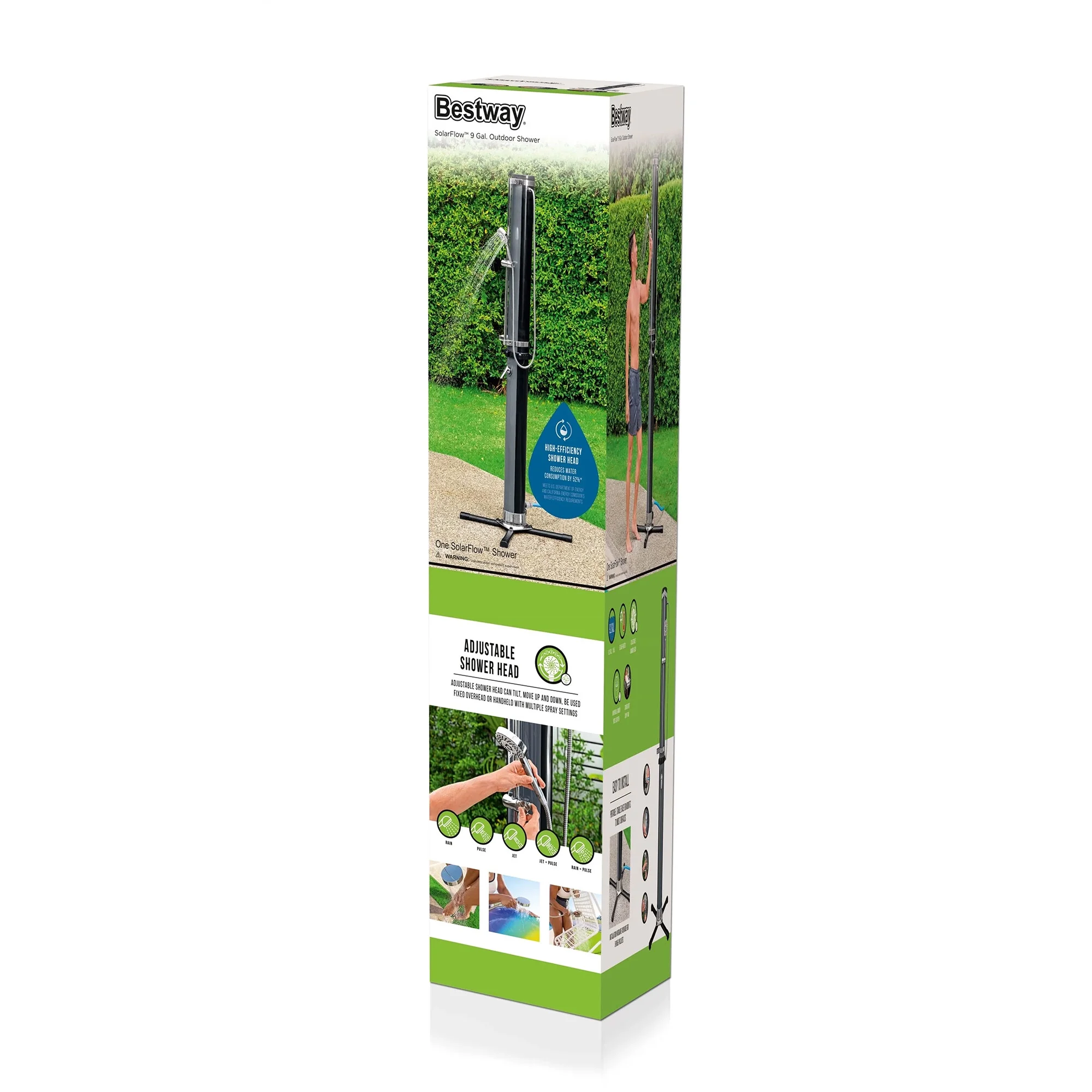 Bestway SolarFlow Outdoor Shower 2gal/8L: Oversized Shower Head and Stand, Easy Installation, & Adjustable Water Flow. Experience the ultimate convenience. - Image 17