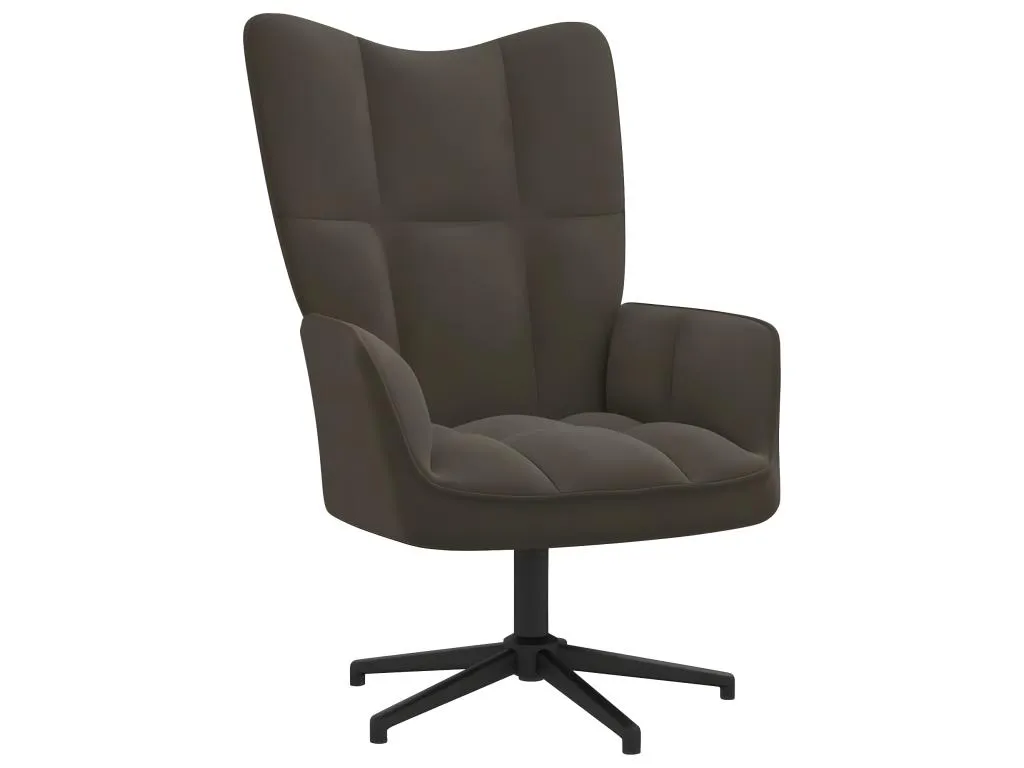 Sillón de relajación Terciopelo gris oscuro