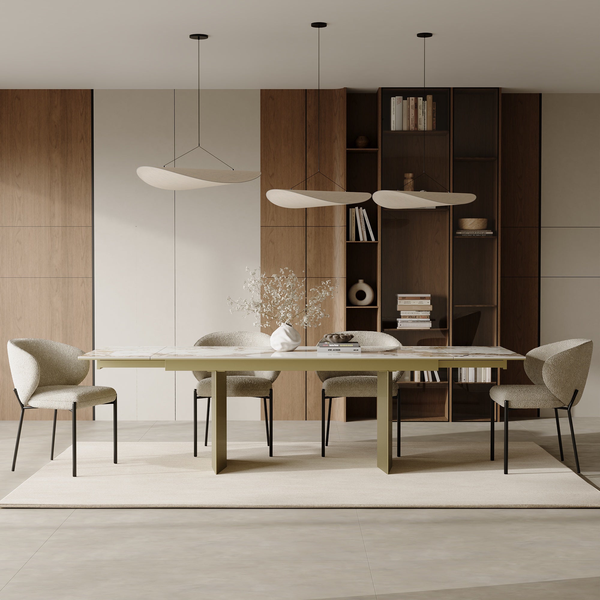 Pandora uitschuifbare tafel 8-10 personen met gouden poten, 180 cm