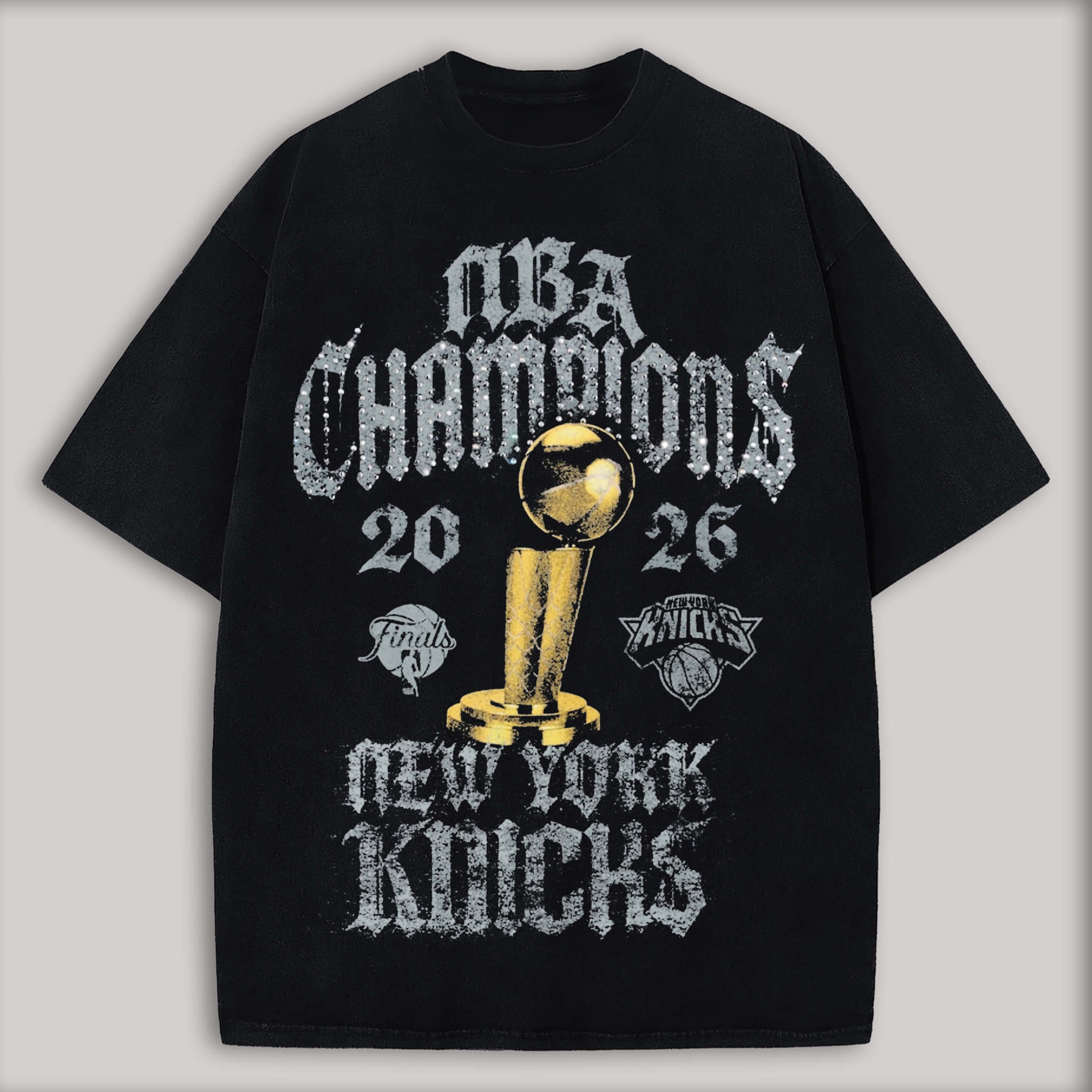 New York 2026 NBA Finals Champions Authentic Printed Oversized Unisex T-shirt