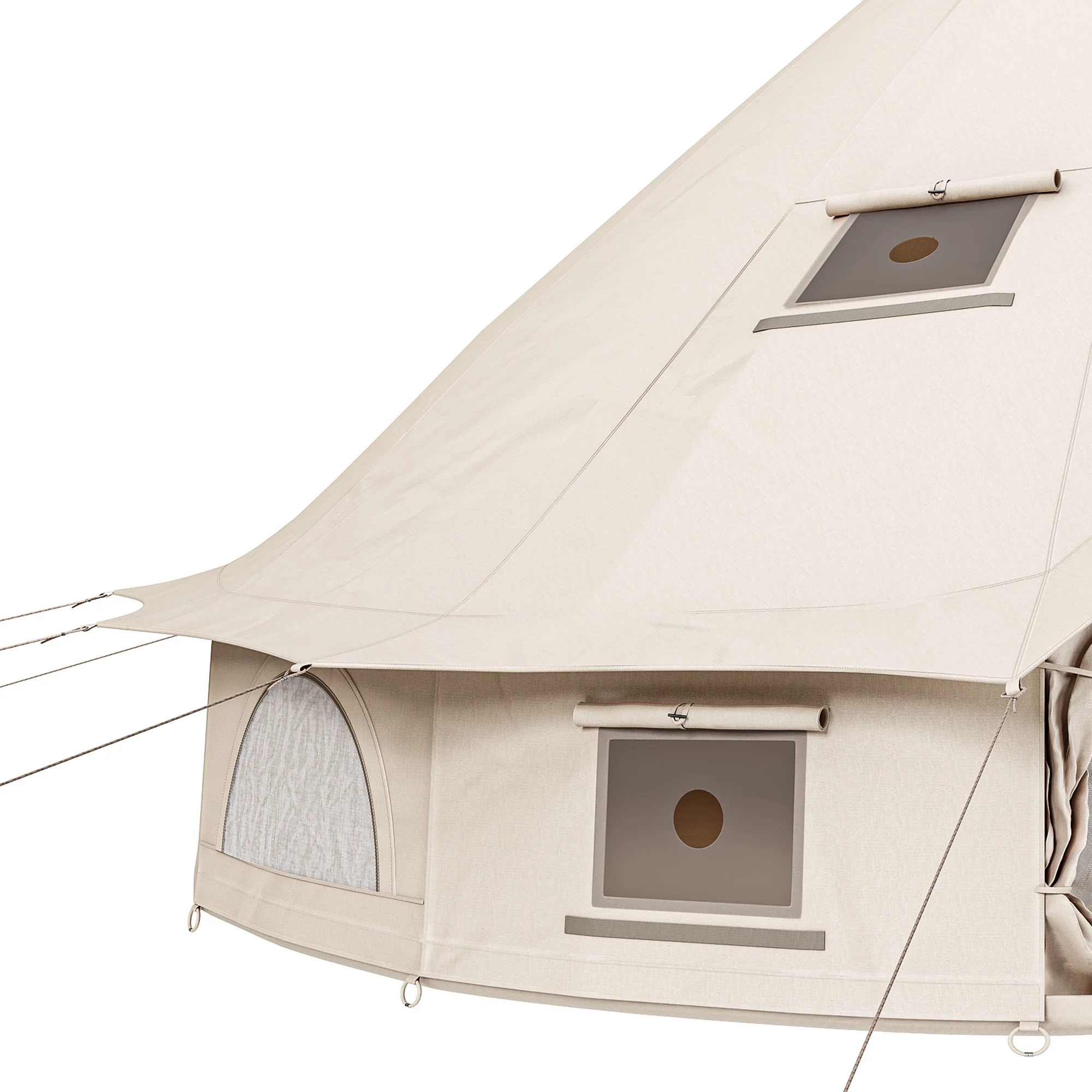 Dextrus Camping Tent with Stove Jacks & Windows for Outdoor Family Party, Camping, Picnic, Barbecue - Image 17