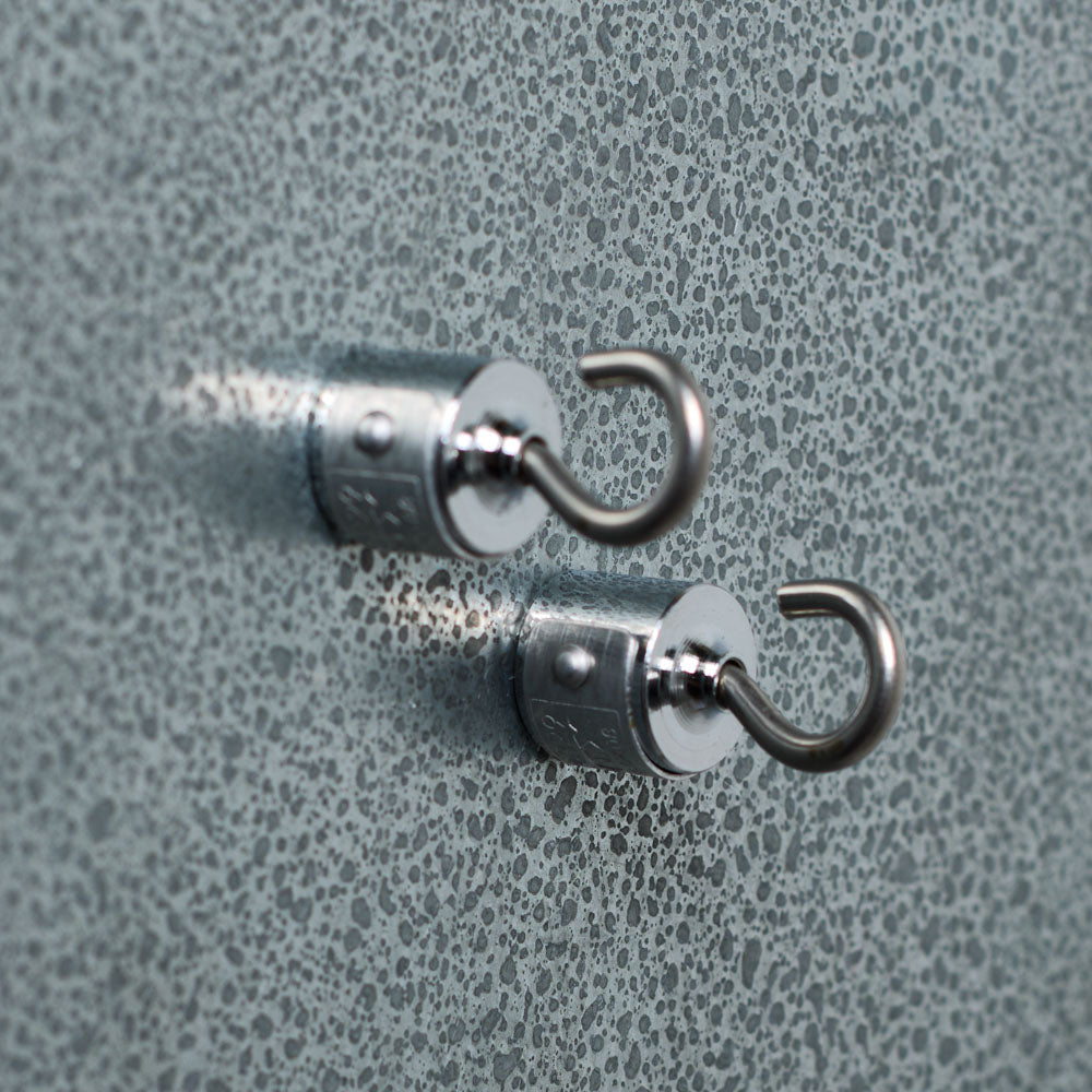Lot de 2 crochets magnetiques - Chrome