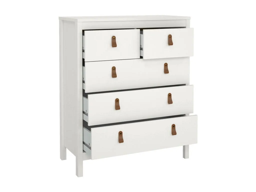 Cajonera Cosinor, cómoda multiusos, cómoda de dormitorio, gabinete con cajones, 82x38 h99 cm, blanco ywa3584000