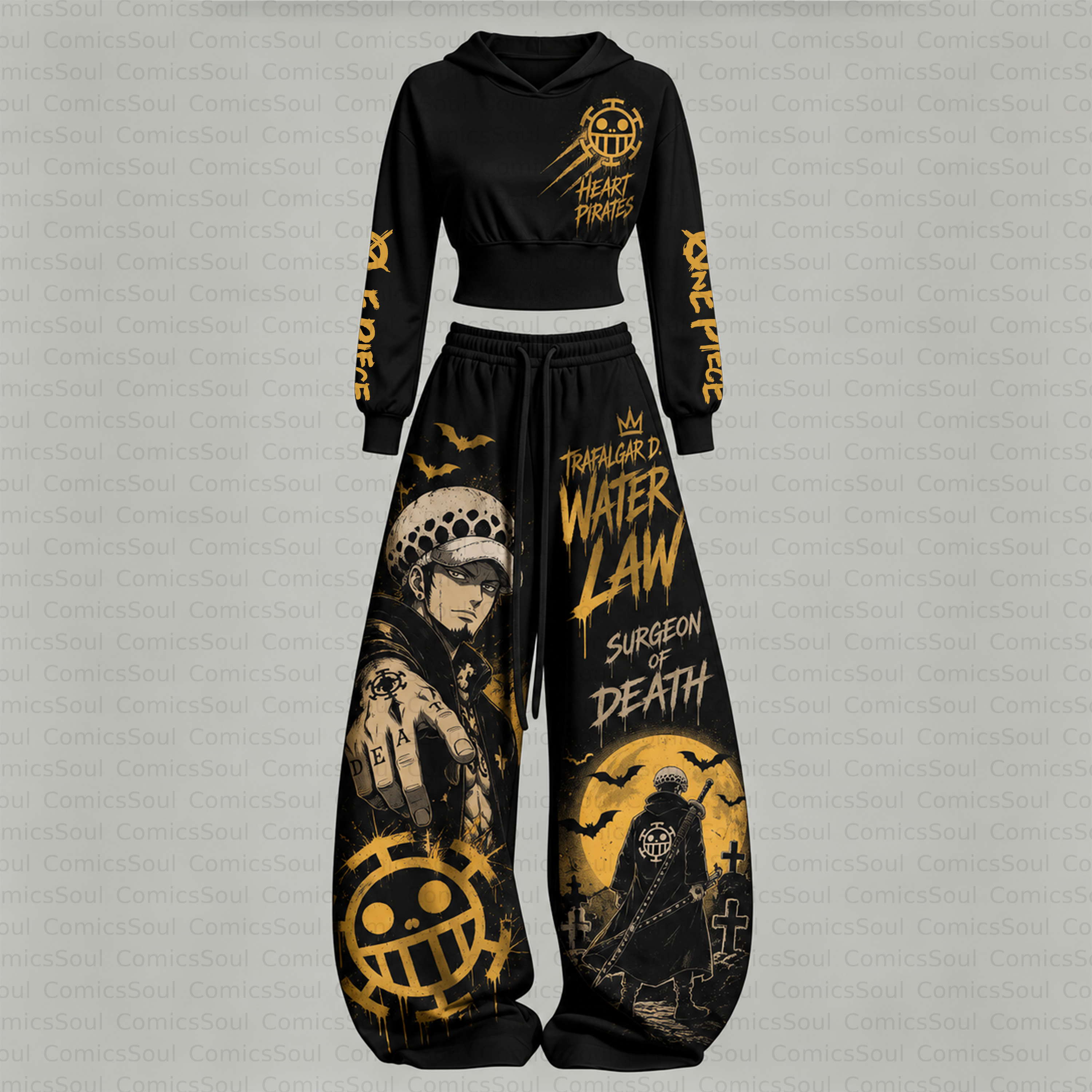 One Piece Halloween Theme Hoodie & Pants Two Piece Tracksuit Set 3051005 TeeThreads Sustain the Scene with Custom Apparel