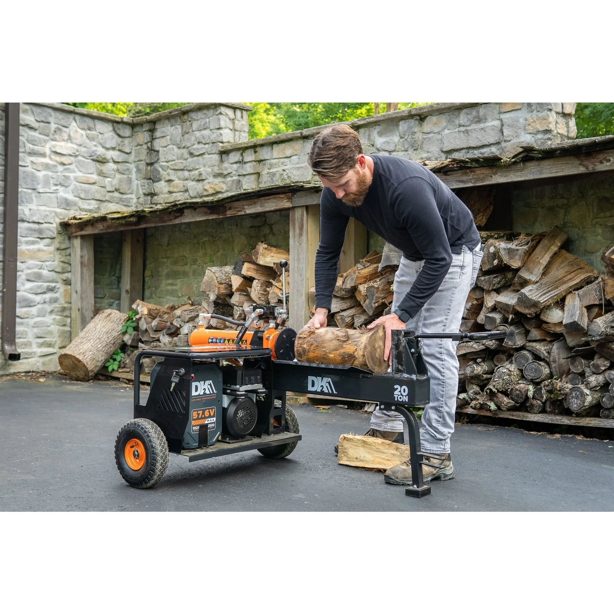 DK2 Elite Energy™ 20 Ton Battery Powered Electric Motor Hydraulic Log Splitter (OPS220EV-K)