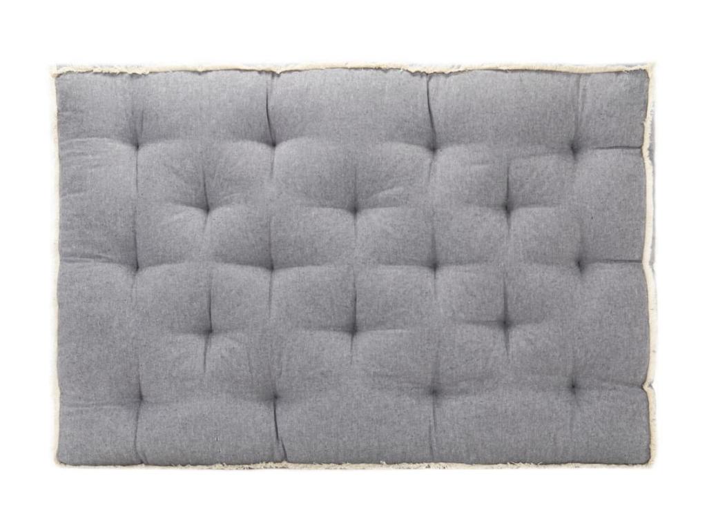 Cojín sofá de palés Gris 120x80x10 cm