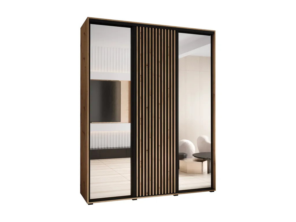 ARMARIO Luxmbls 2 DE PUERTAS CORREDERAS 235.2/190/60 3 puertas (artisan/negro) PKRU84503