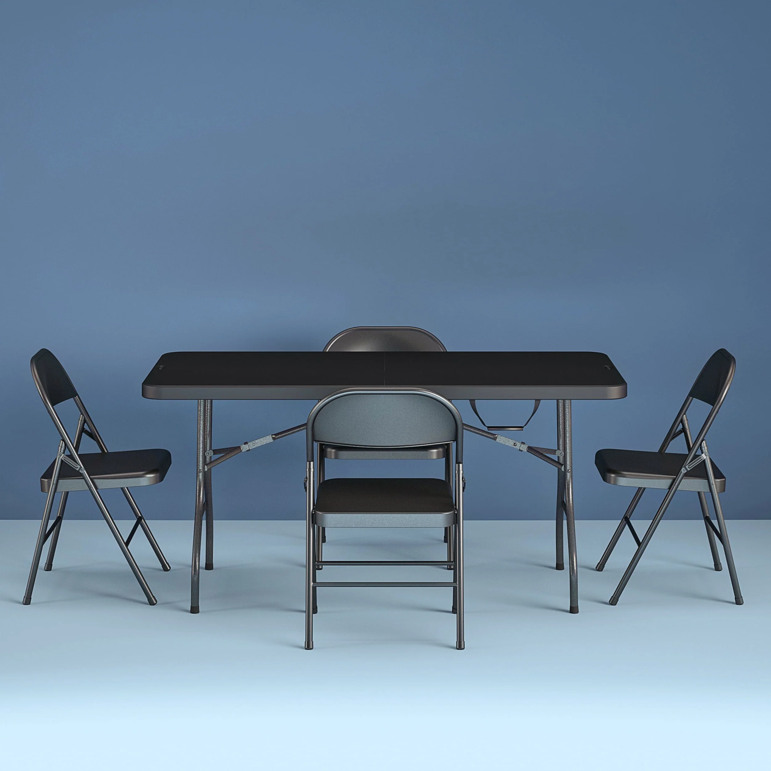 Cosco 6 Foot Centerfold Folding Table, Black - Image 13