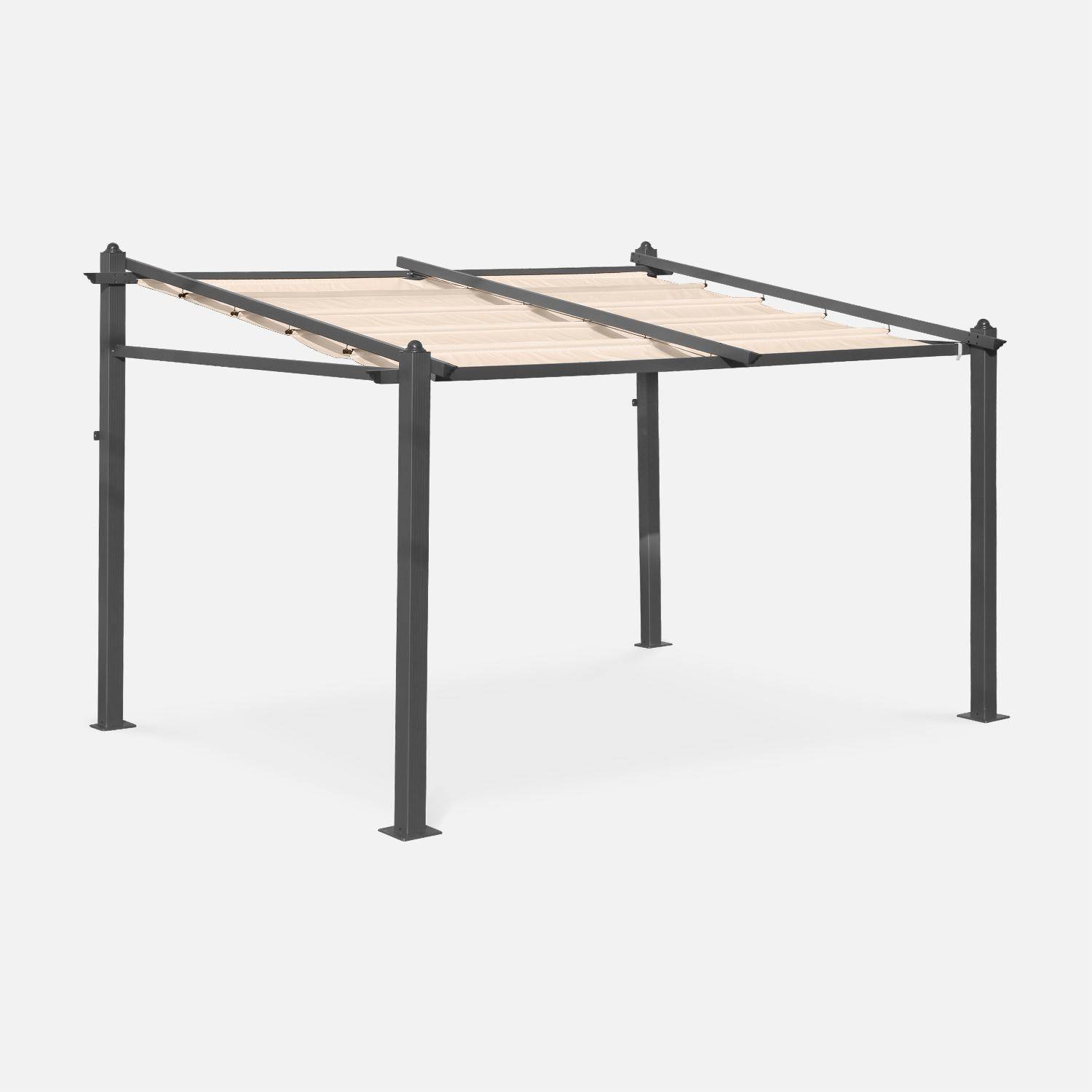 Murum - Pérgola 3x4m de aluminio con cubierta corredera